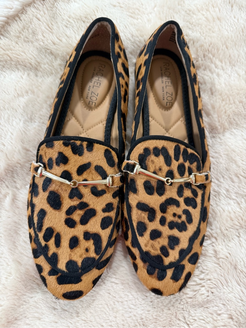 Rachel Zoe Leopard-Print Bit Loafers in Tan and Black